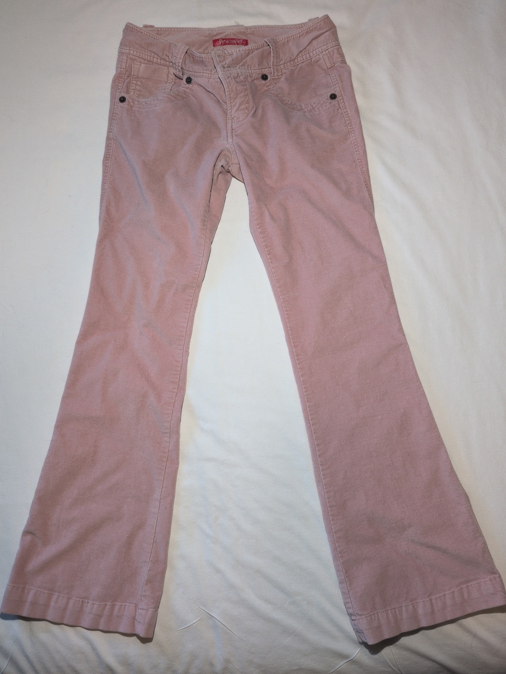 Vintage Y2K Women's Dusty Pink Bootcut Jeans - Periscope Size 9